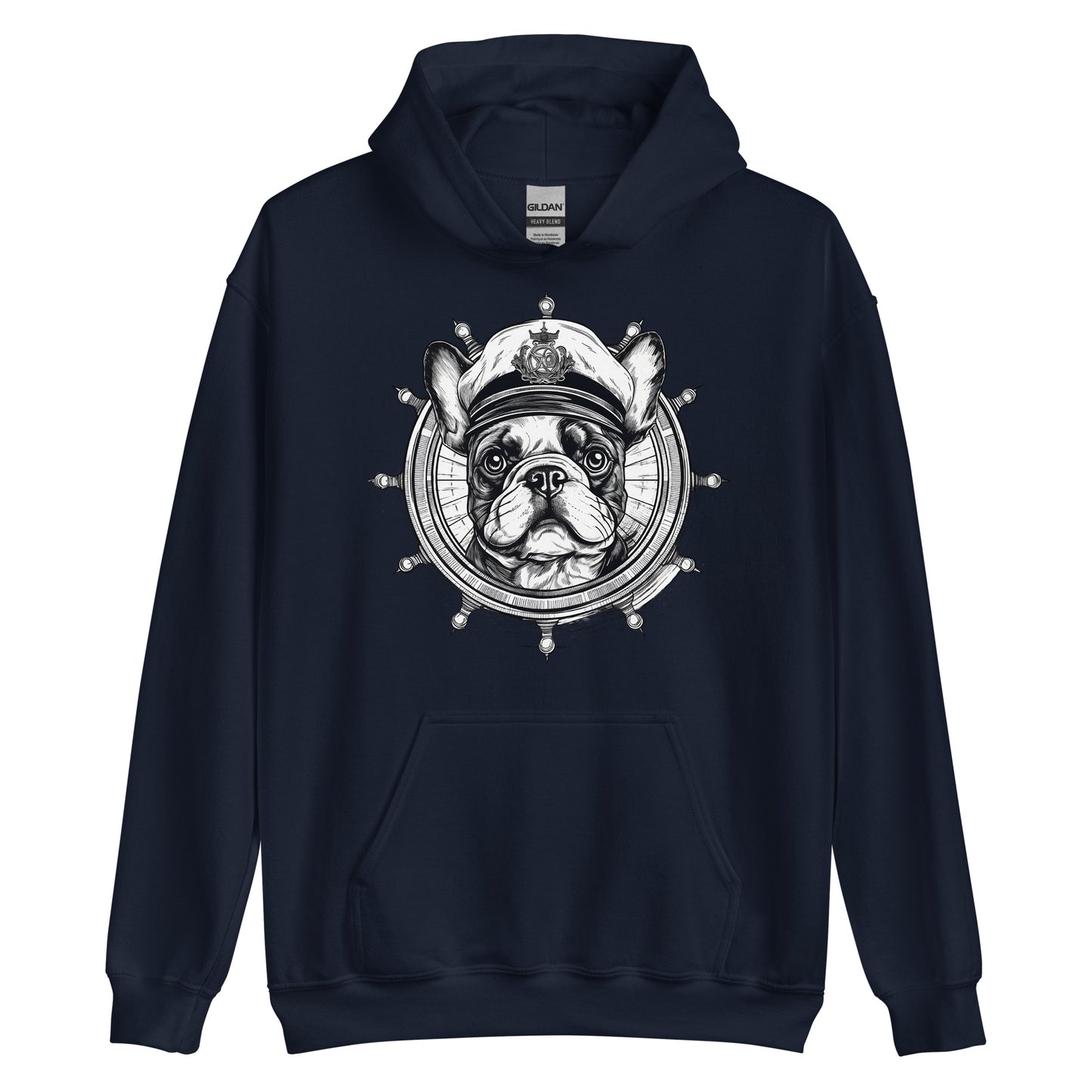 Captain French Bulldog Unisex Hoodie