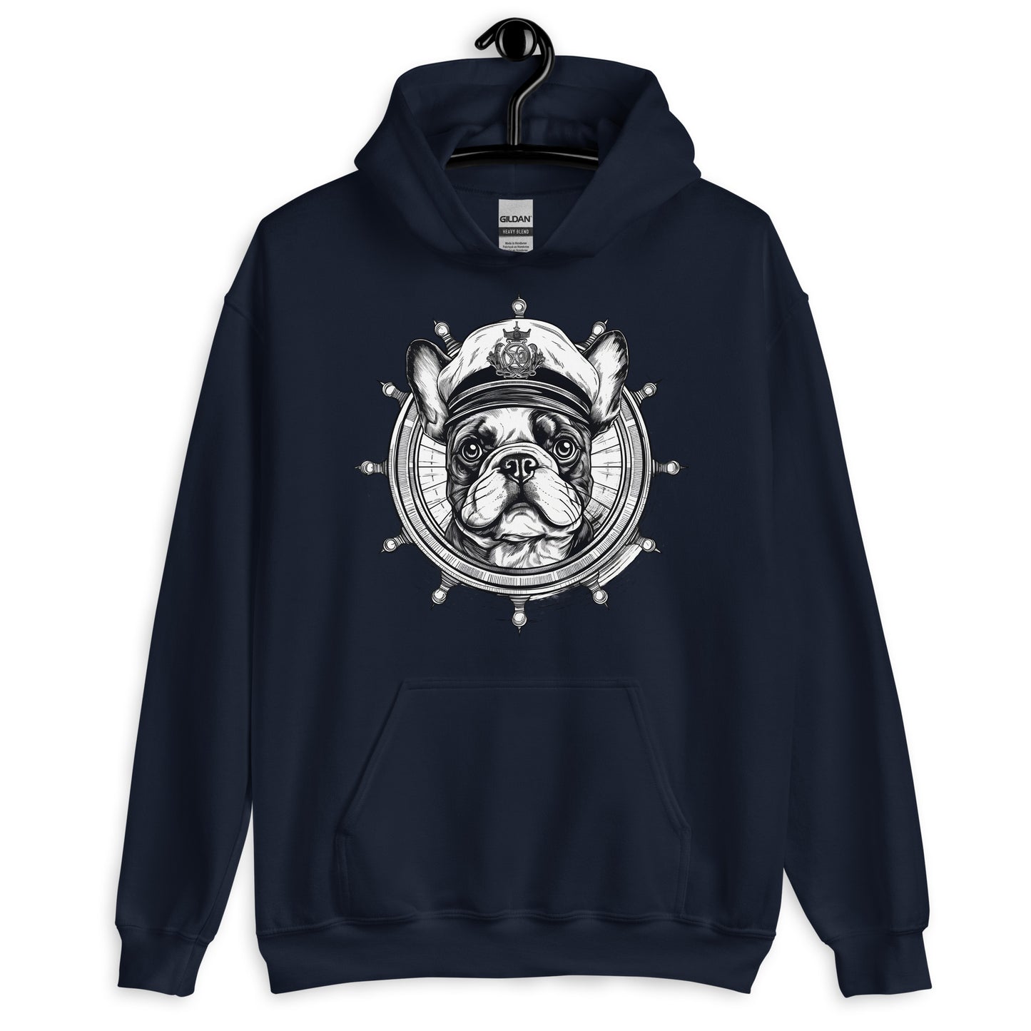 Captain French Bulldog Unisex Hoodie