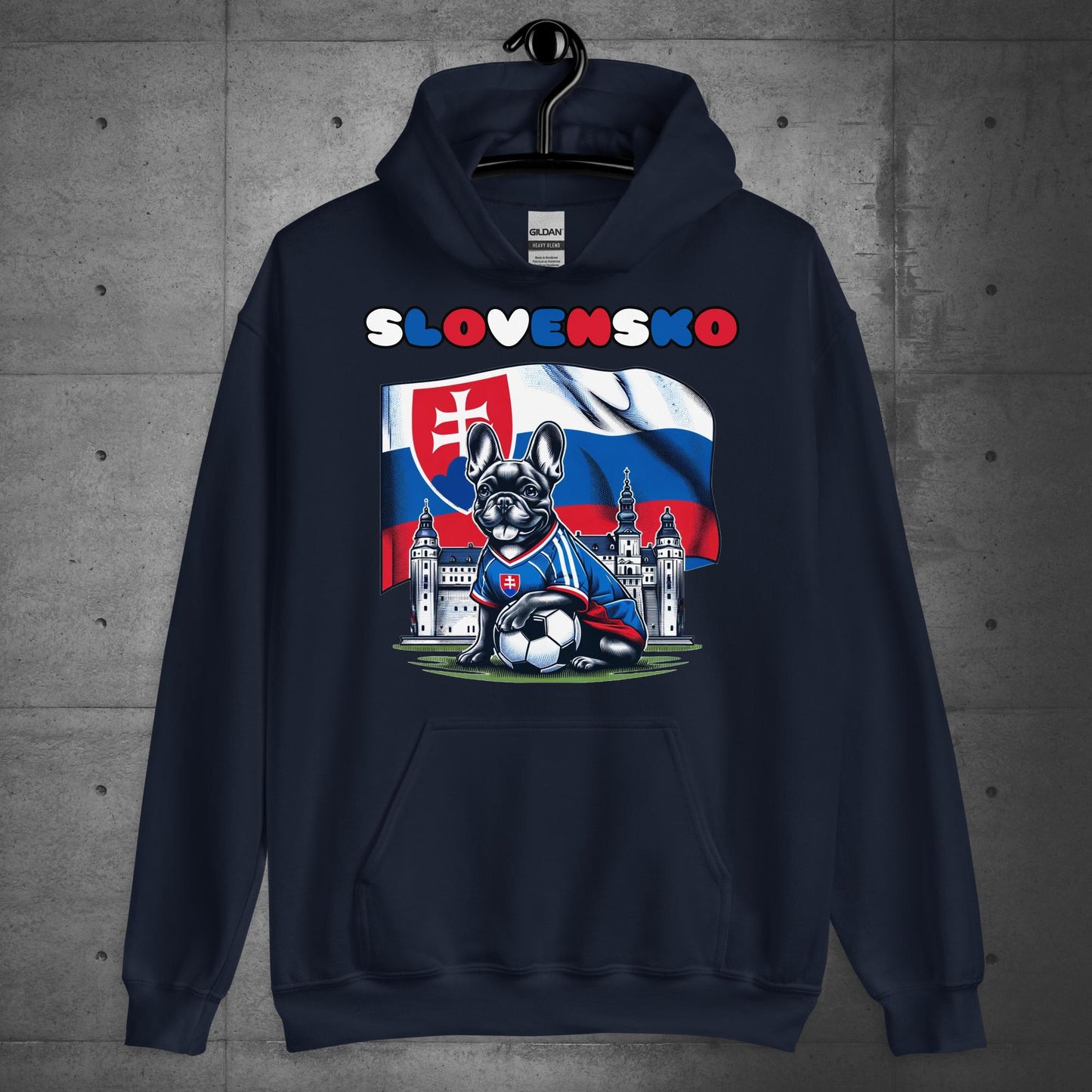 Frenchie Slovakian Football Unisex Hoodie