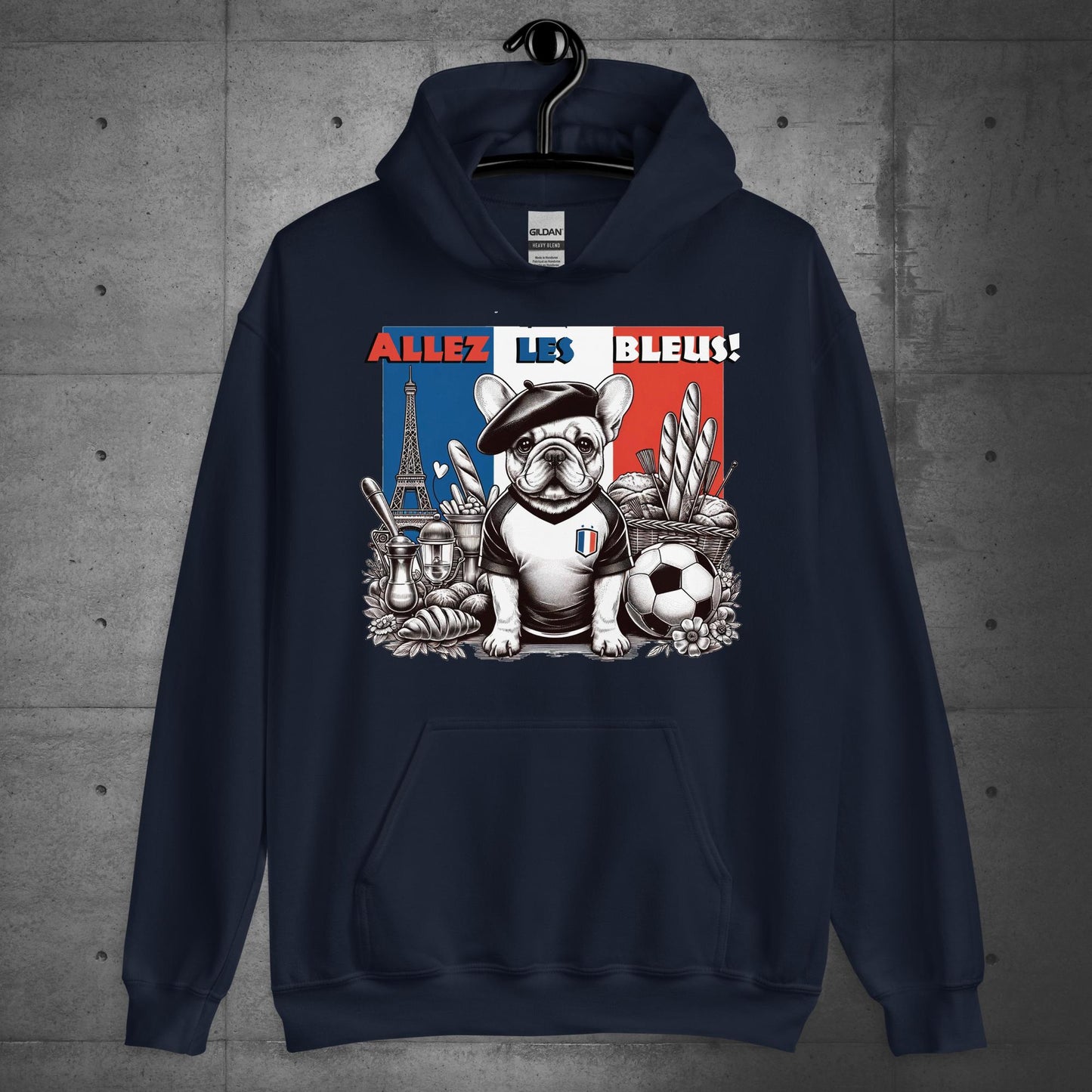 Frenchie Football France - Allez les Bleus! Unisex Hoodie