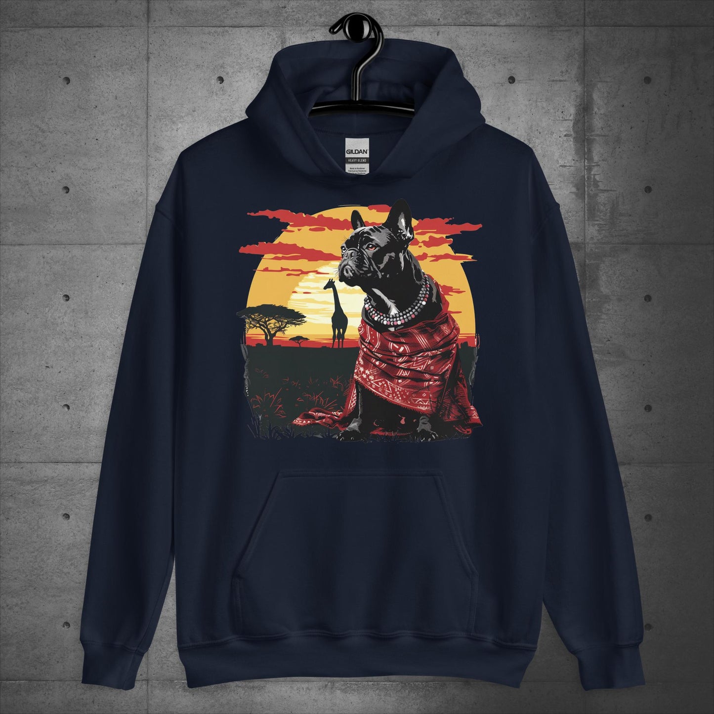 Majestic Serengeti Frenchie - Unisex Hoodie