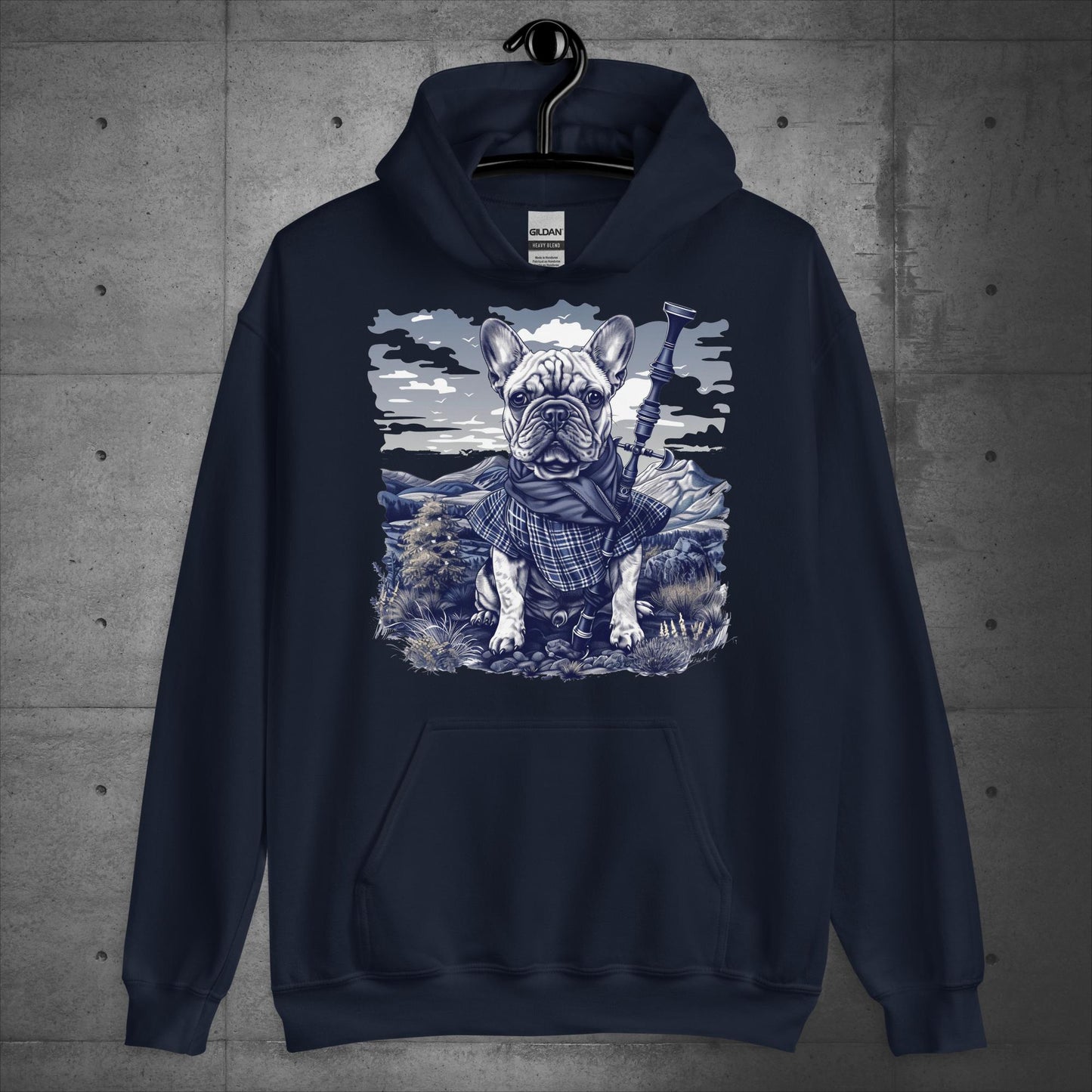 Tartan Highland Frenchie - Unisex Hoodie