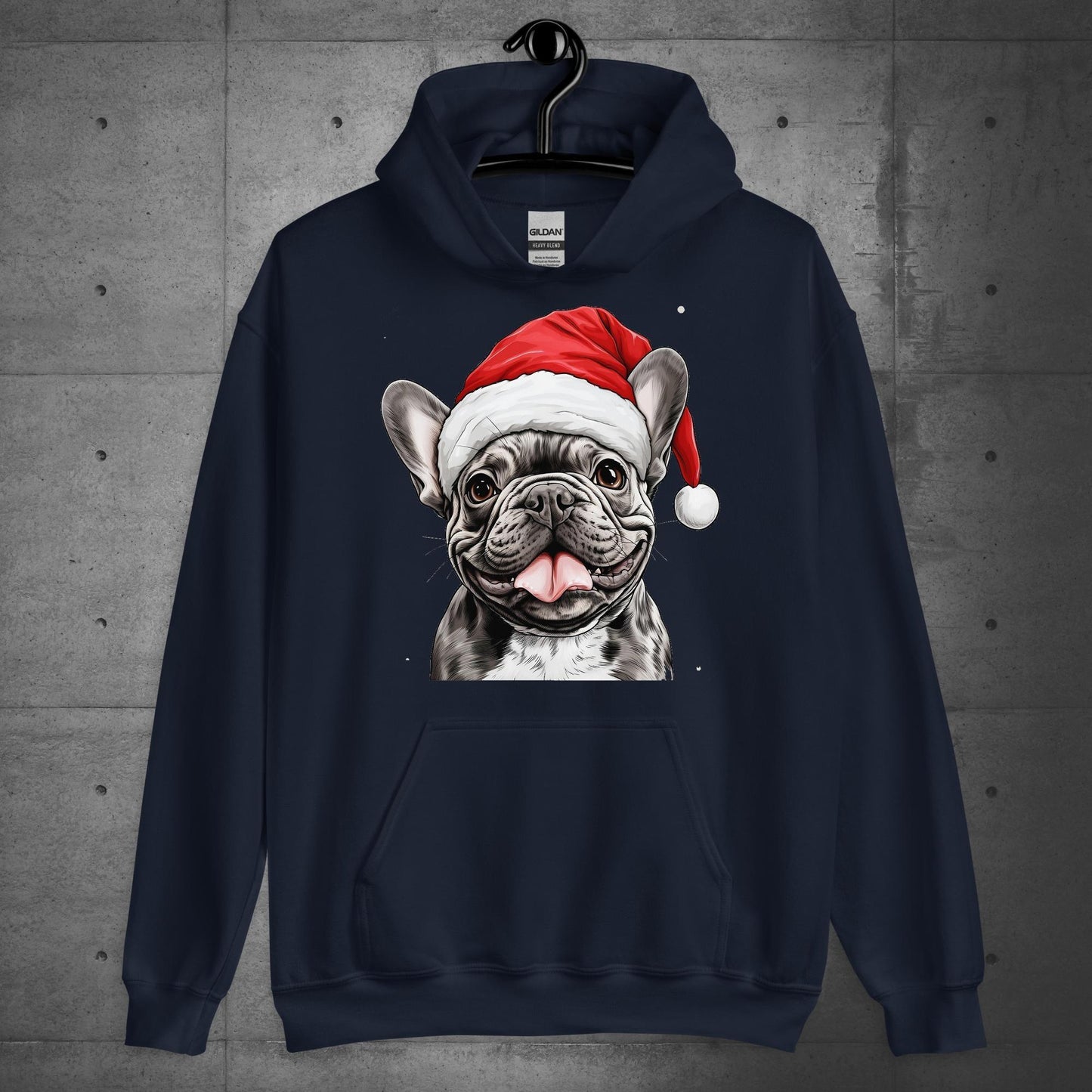 "Santa Paw" French Bulldog - Unisex Christmas Hoodie - Frenchie Emporium