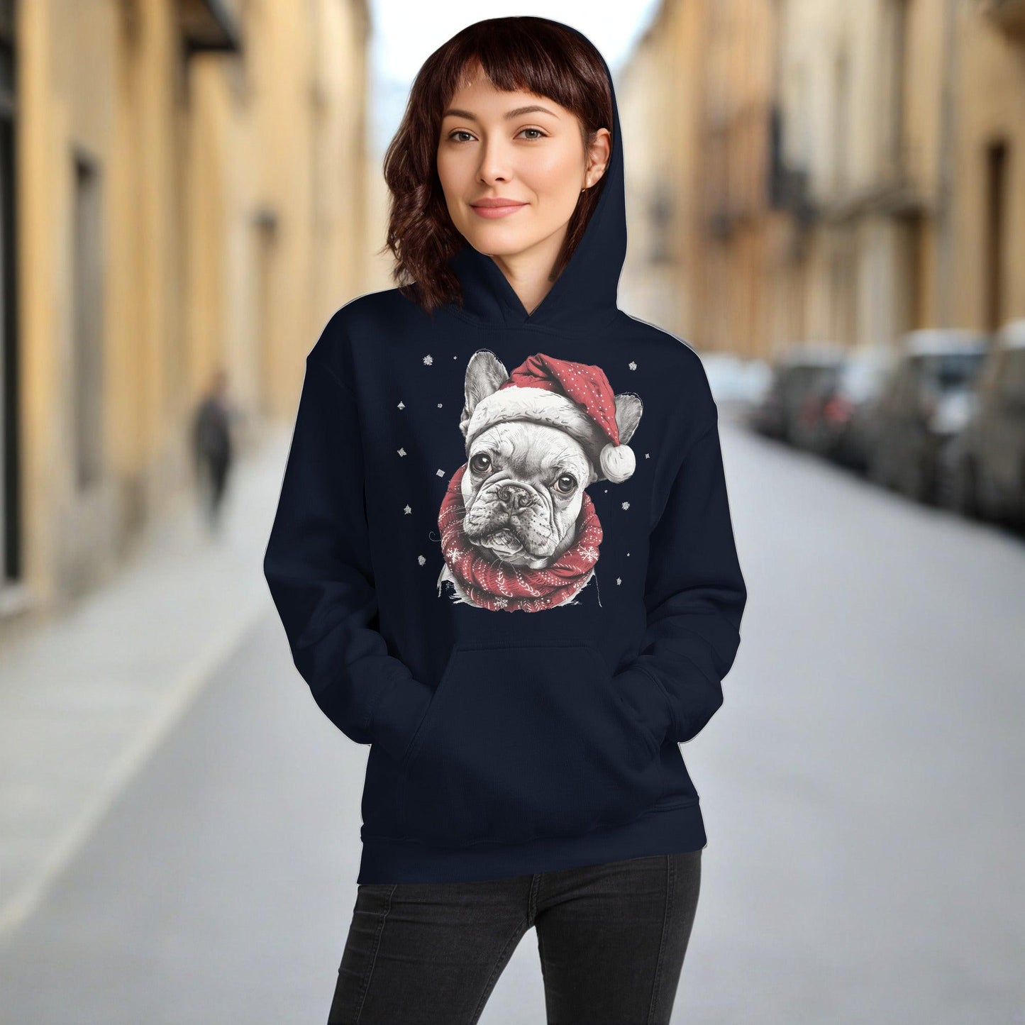 French Bulldog Joyeux Noël - Unisex Hoodie - Frenchie Emporium