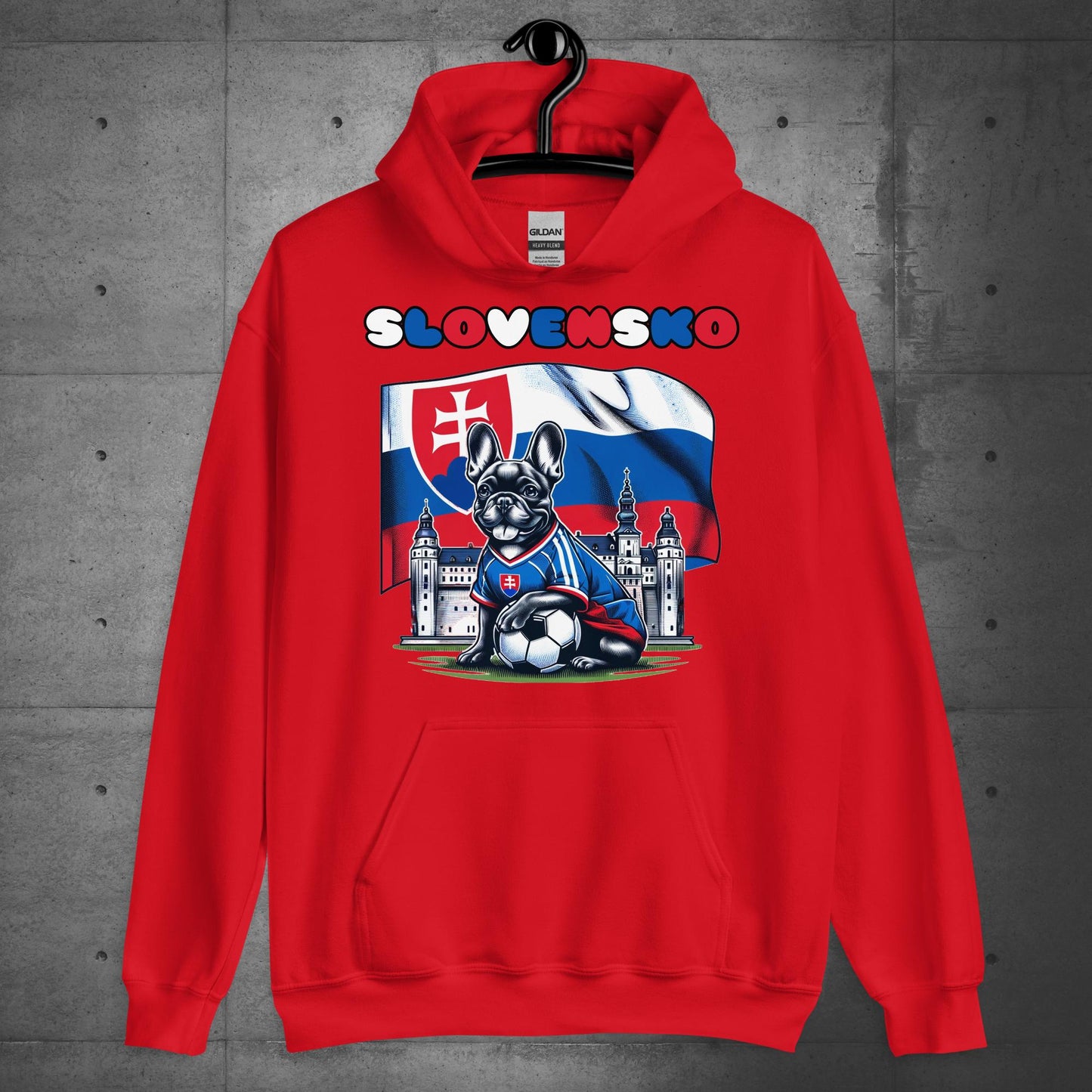 Frenchie Slovakian Football Unisex Hoodie