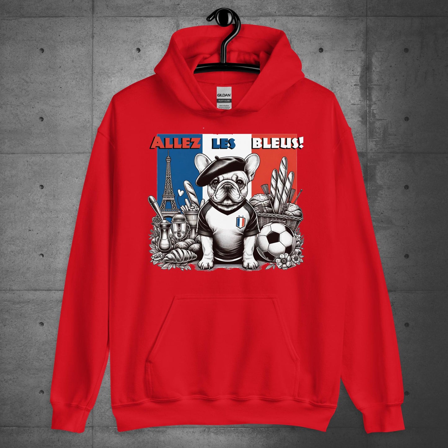 Frenchie Football France - Allez les Bleus! Unisex Hoodie