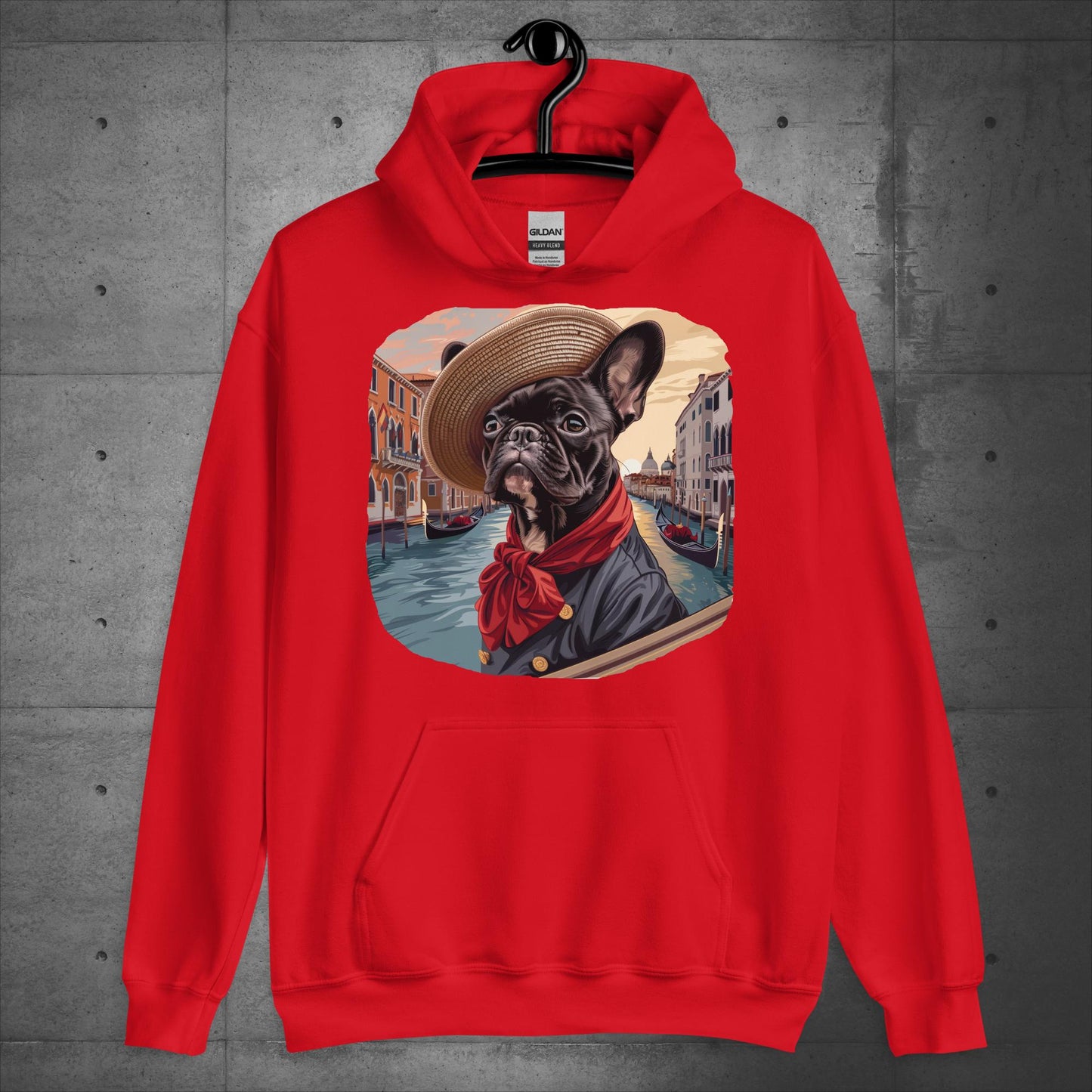 Frenchie as Venice Gondolier - Unisex Hoodie