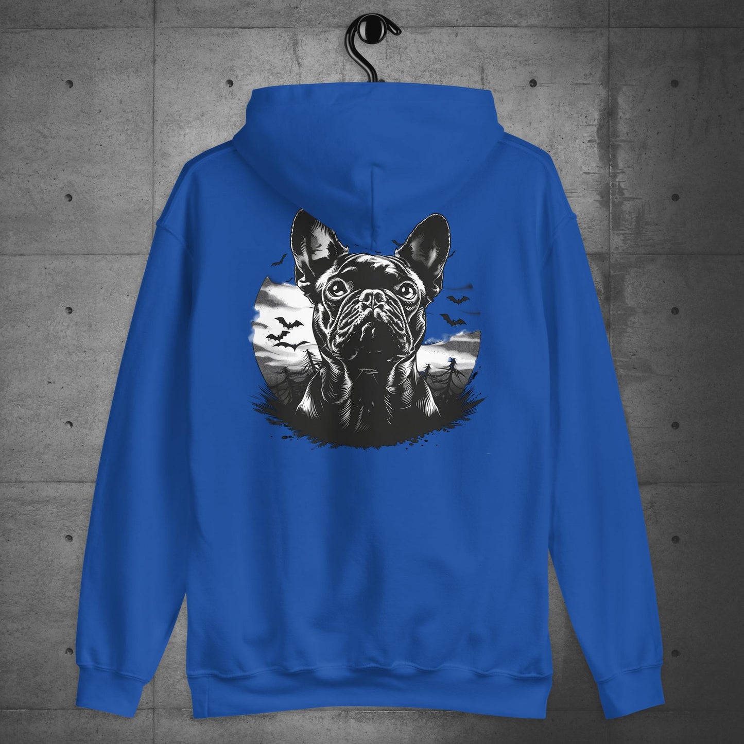 "Frenchie Vampire bloodhunt"- Unisex Hoodie - Back Print - Frenchie Emporium