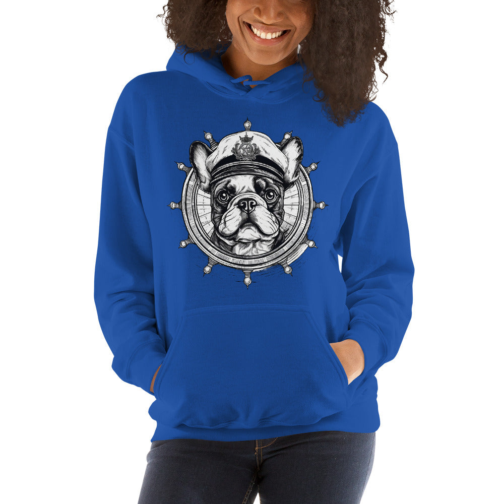 Captain French Bulldog Unisex Hoodie