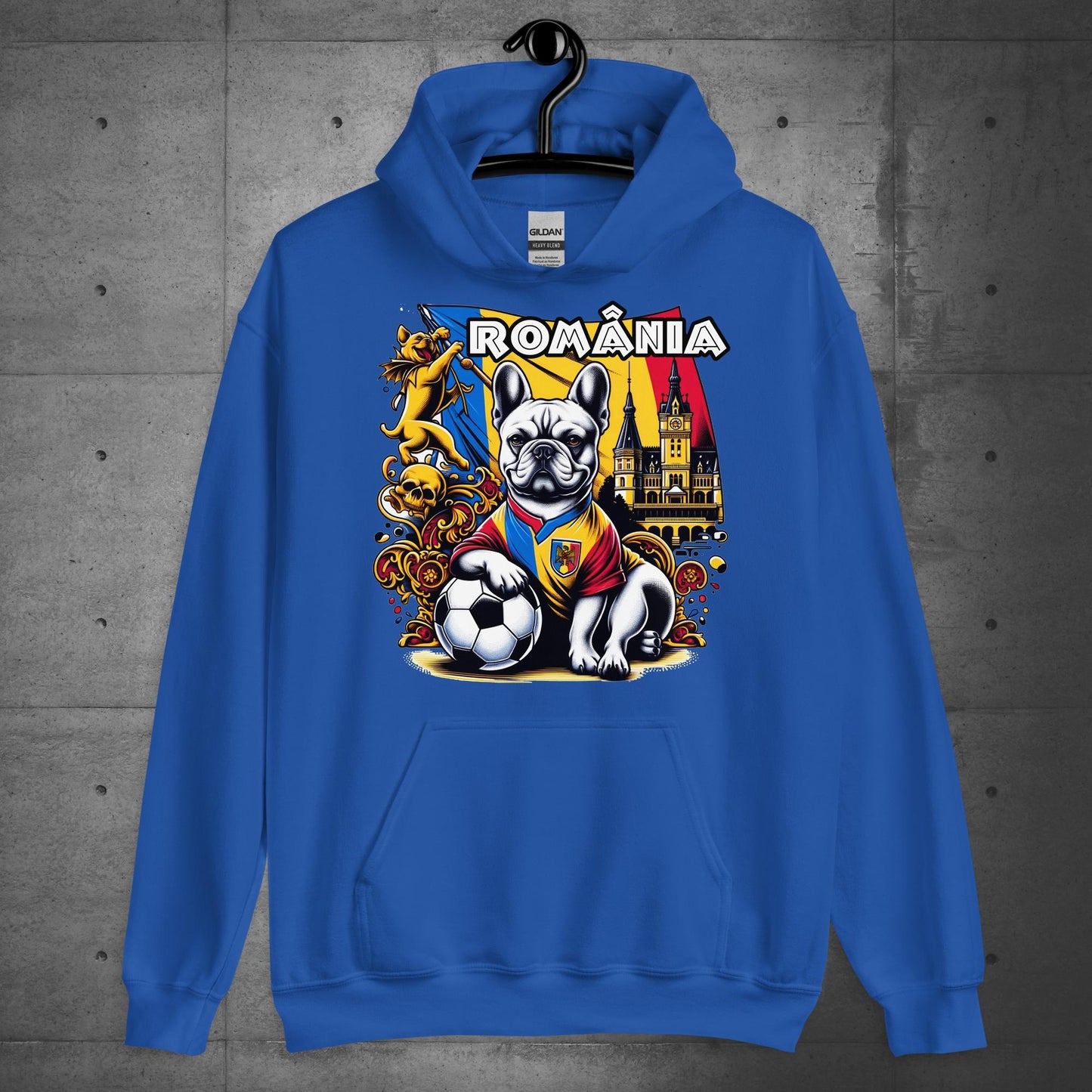 Frenchie Romanian Football Unisex Hoodie