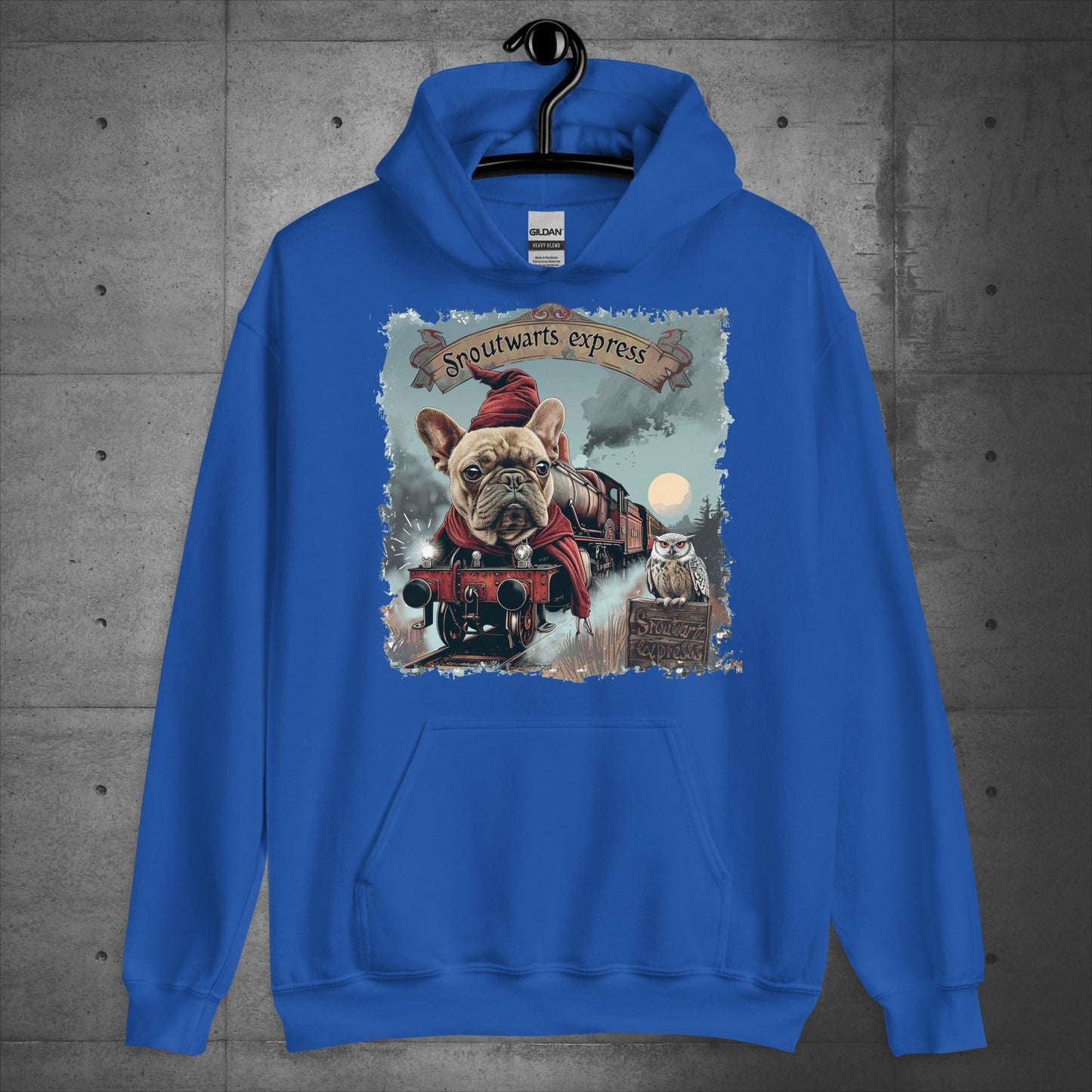 Unisex French Bulldog "Snoutwarts Express" Hoodie - Frenchie Emporium