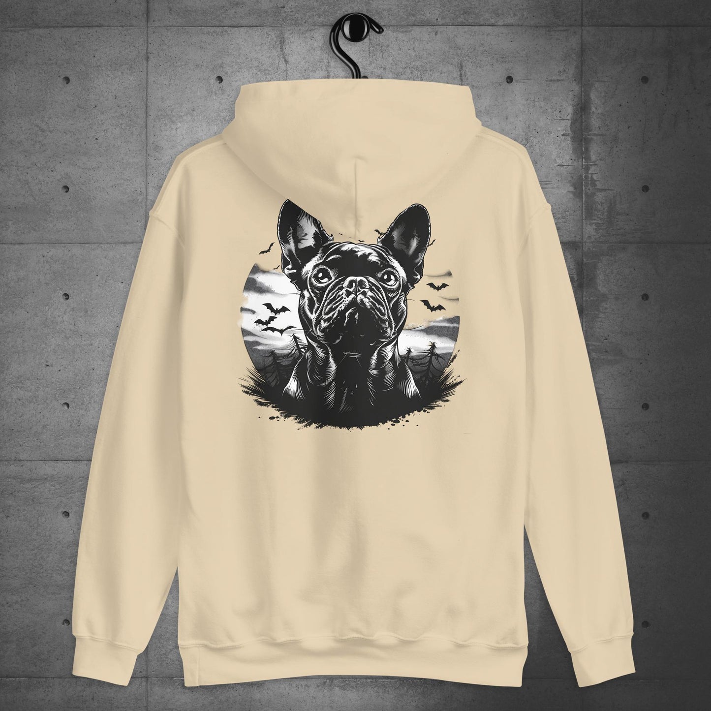 "Frenchie Vampire bloodhunt"- Unisex Hoodie - Back Print - Frenchie Emporium