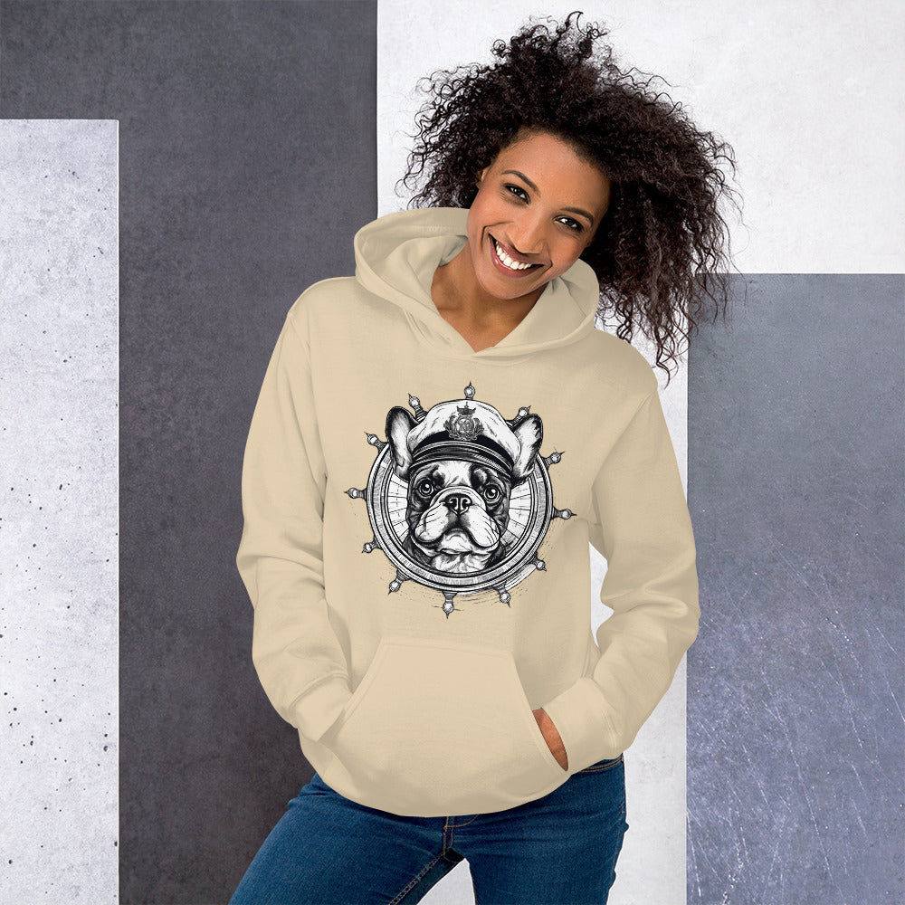 Captain French Bulldog Unisex Hoodie