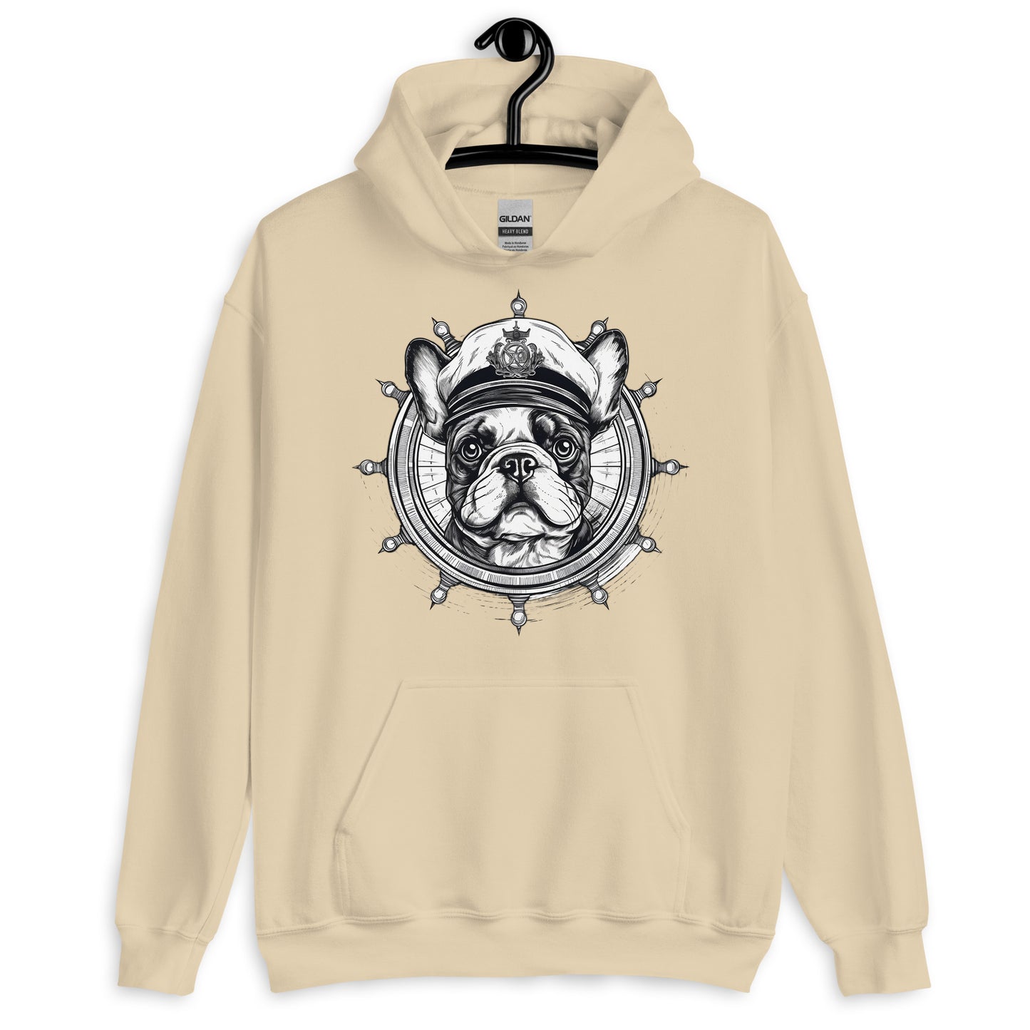 Captain French Bulldog Unisex Hoodie