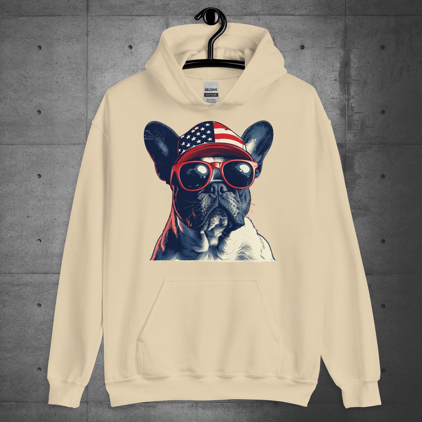 Frenchie Unisex Hoodie-Pride of America - Frenchie Emporium