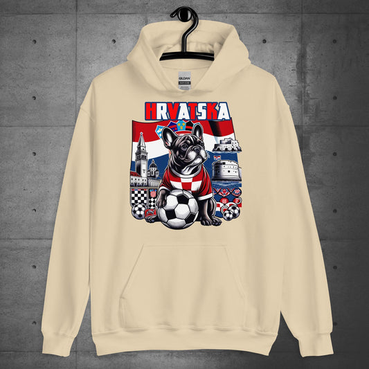 Frenchie Croatia Football Unisex 'Hrvatska" Hoodie - Frenchie Emporium