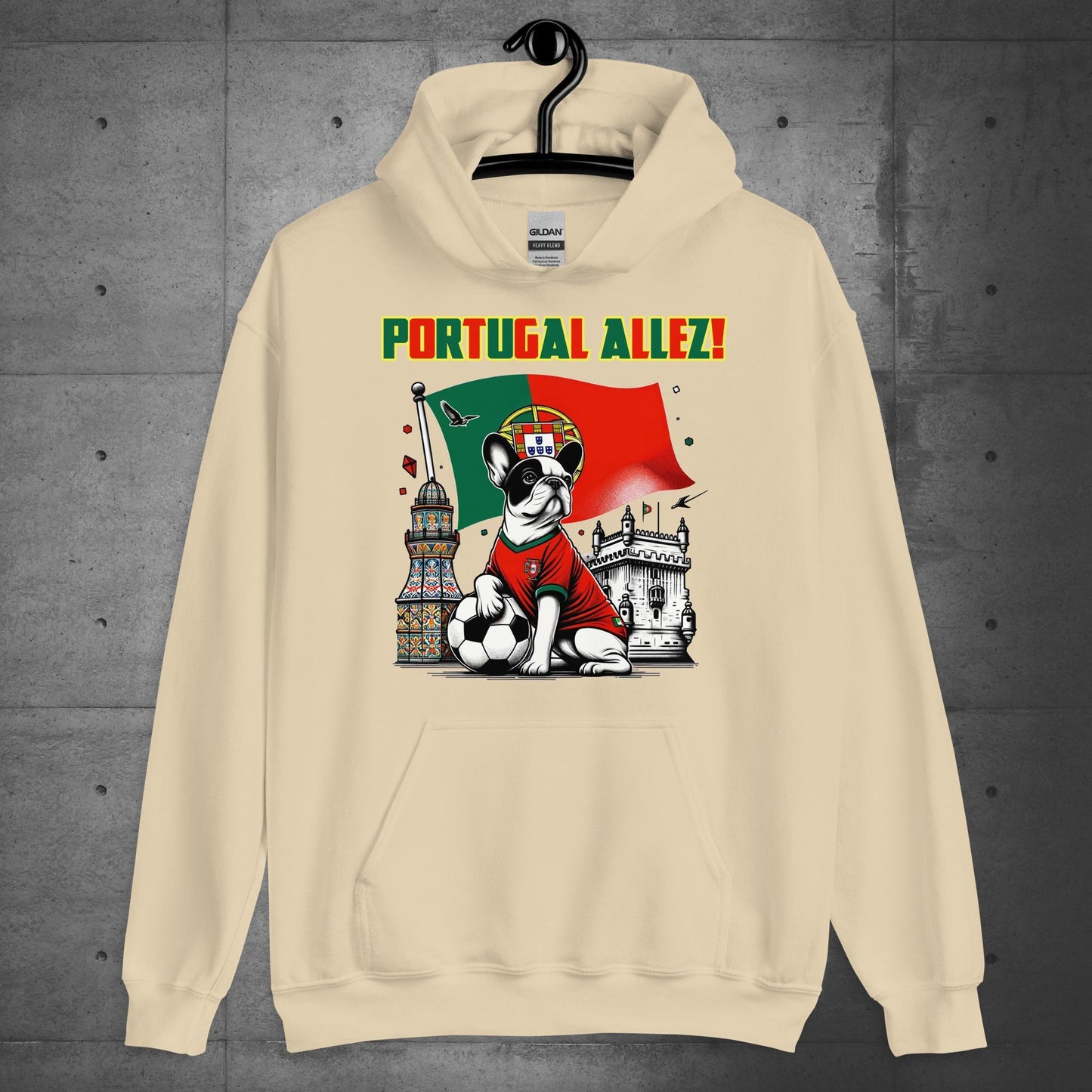 Frenchie Portugal Football Unisex Hoodie - Frenchie Emporium