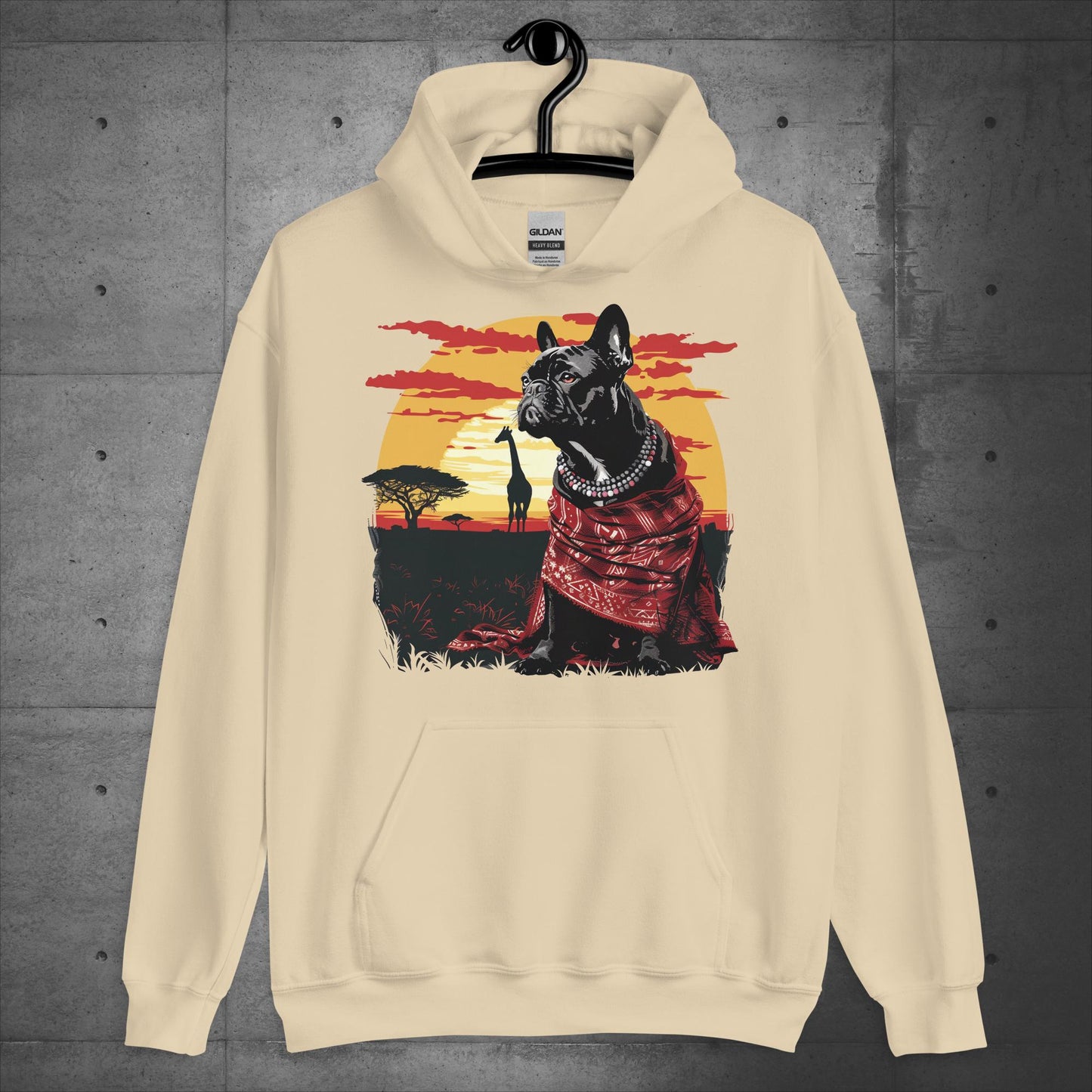 Majestic Serengeti Frenchie - Unisex Hoodie