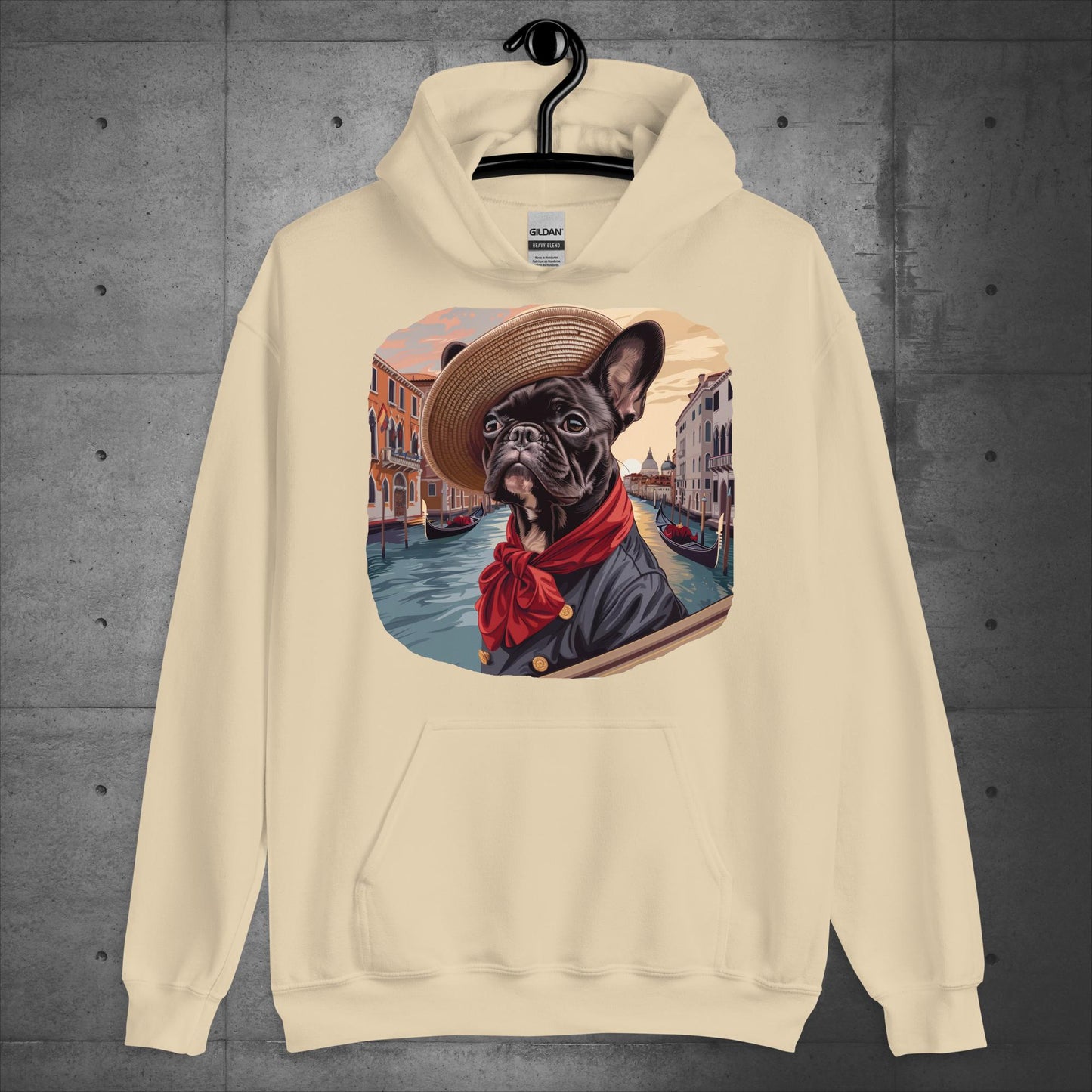 Frenchie as Venice Gondolier - Unisex Hoodie