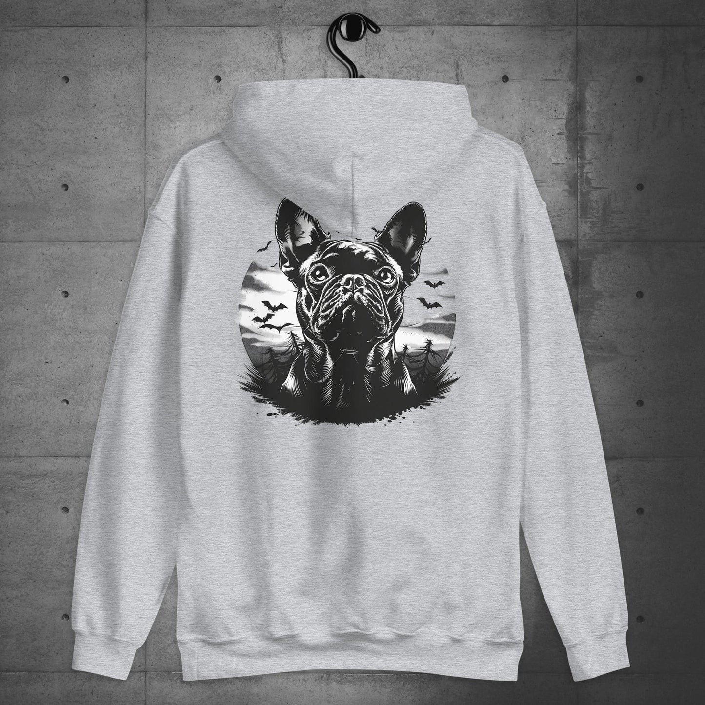 "Frenchie Vampire bloodhunt"- Unisex Hoodie - Back Print - Frenchie Emporium