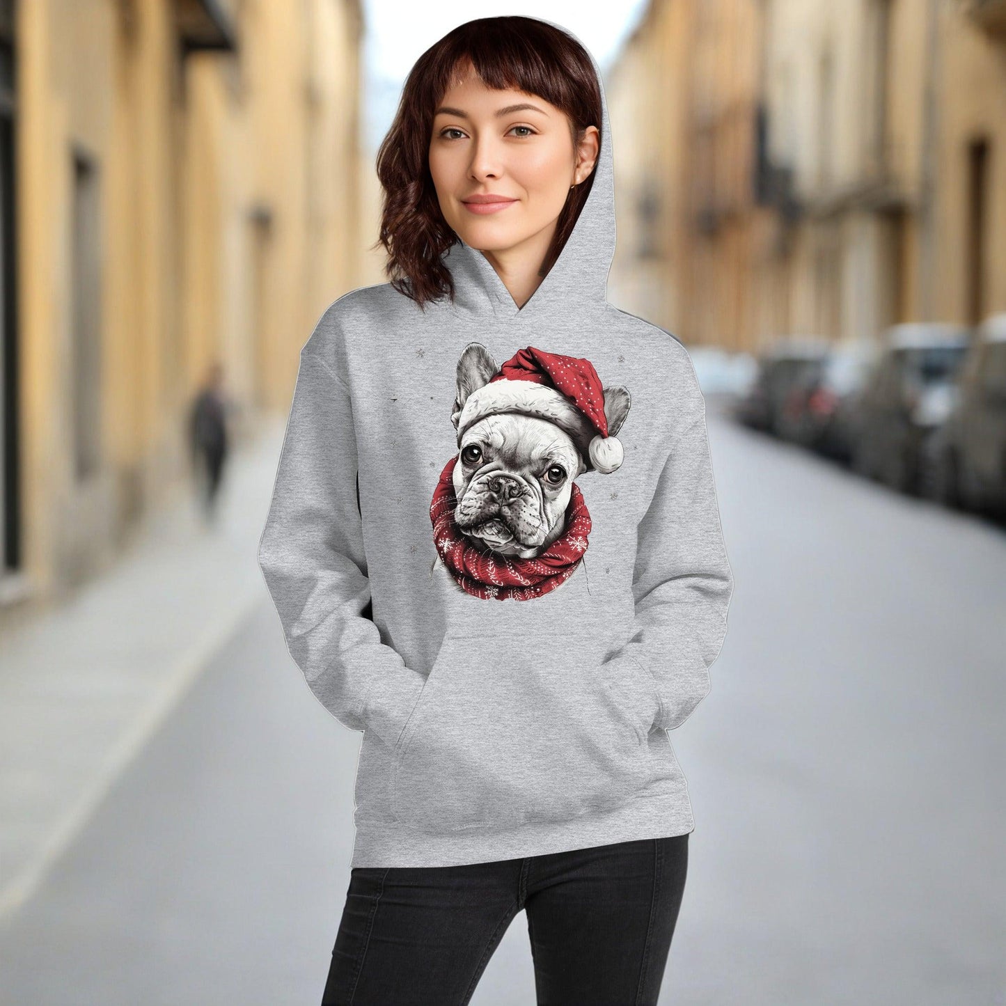 French Bulldog Joyeux Noël - Unisex Hoodie - Frenchie Emporium