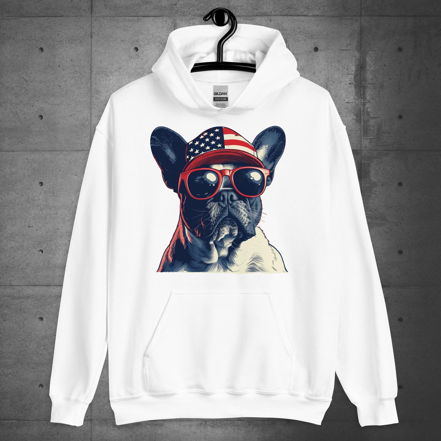 Frenchie Unisex Hoodie-Pride of America - Frenchie Emporium