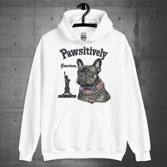 Unisex "Pawsitively American" French Bulldog Hoodie - Frenchie Emporium