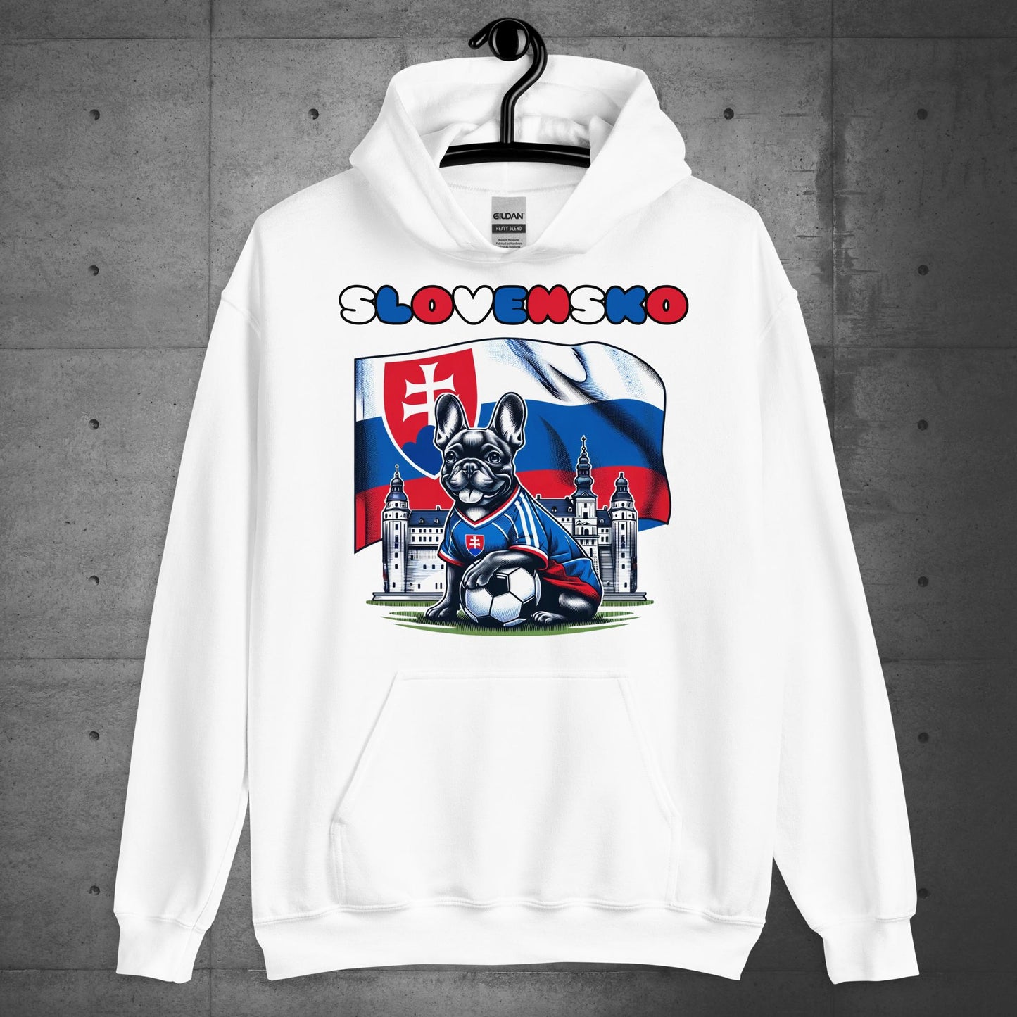 Frenchie Slovakian Football Unisex Hoodie