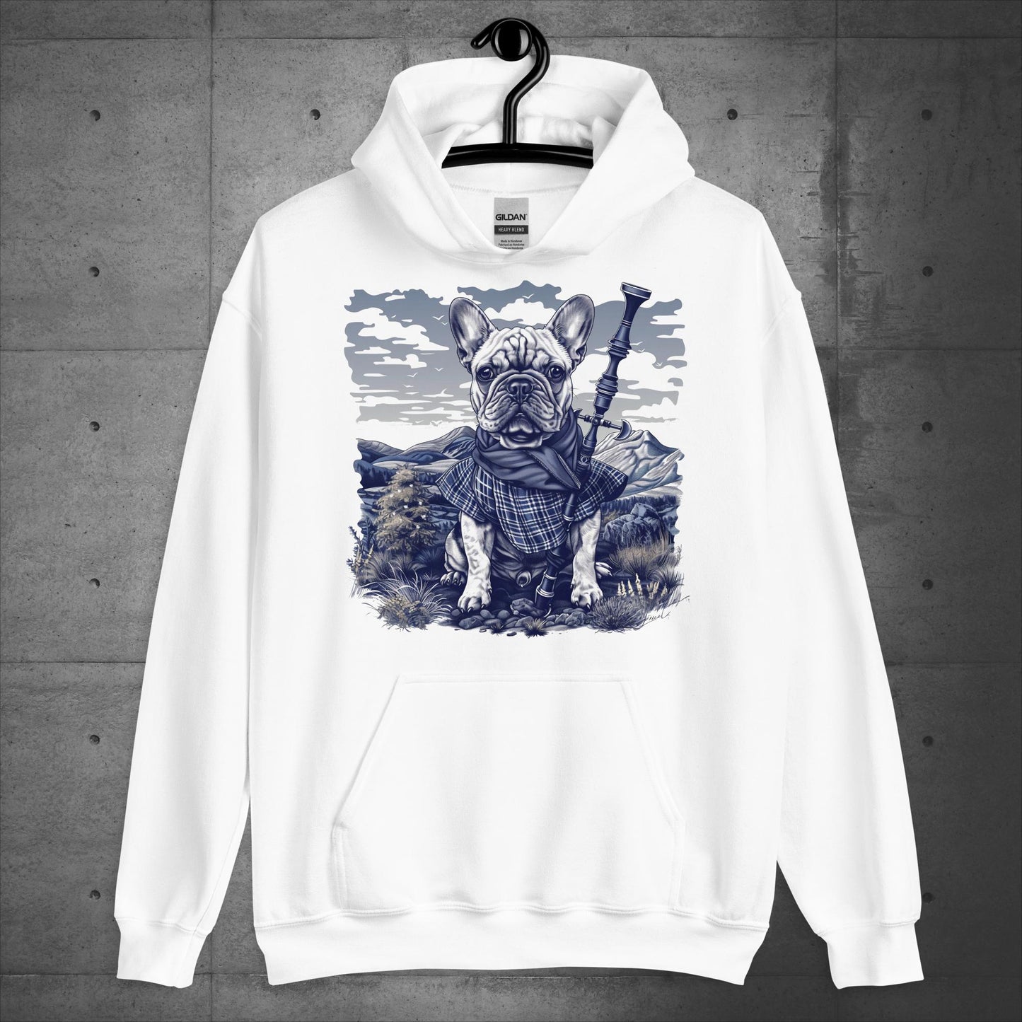 Tartan Highland Frenchie - Unisex Hoodie