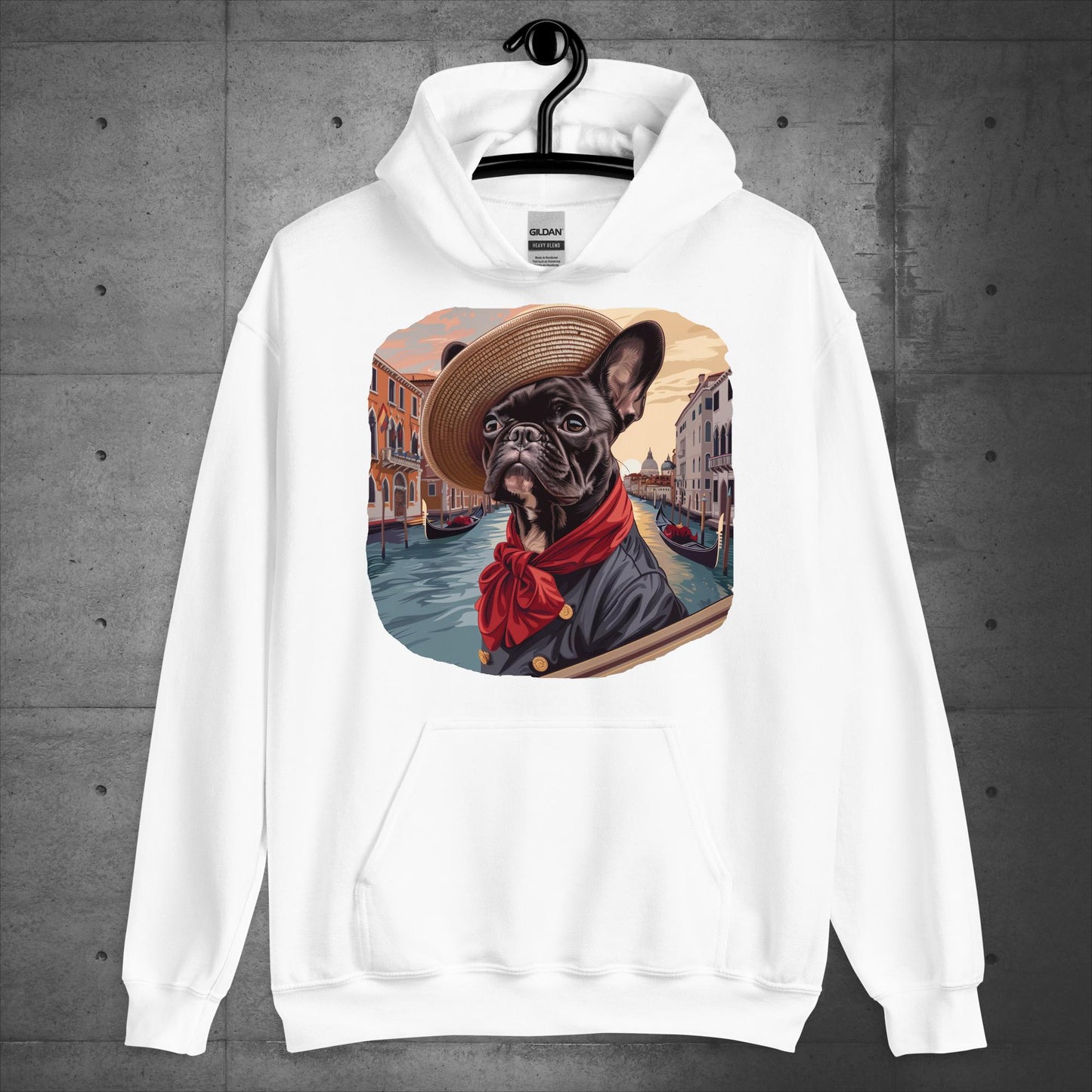 Frenchie as Venice Gondolier - Unisex Hoodie