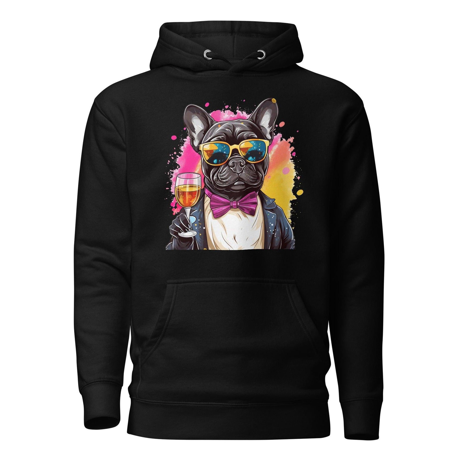 "Champagne Chic Frenchie" - Unisex Hoodie - Frenchie Emporium