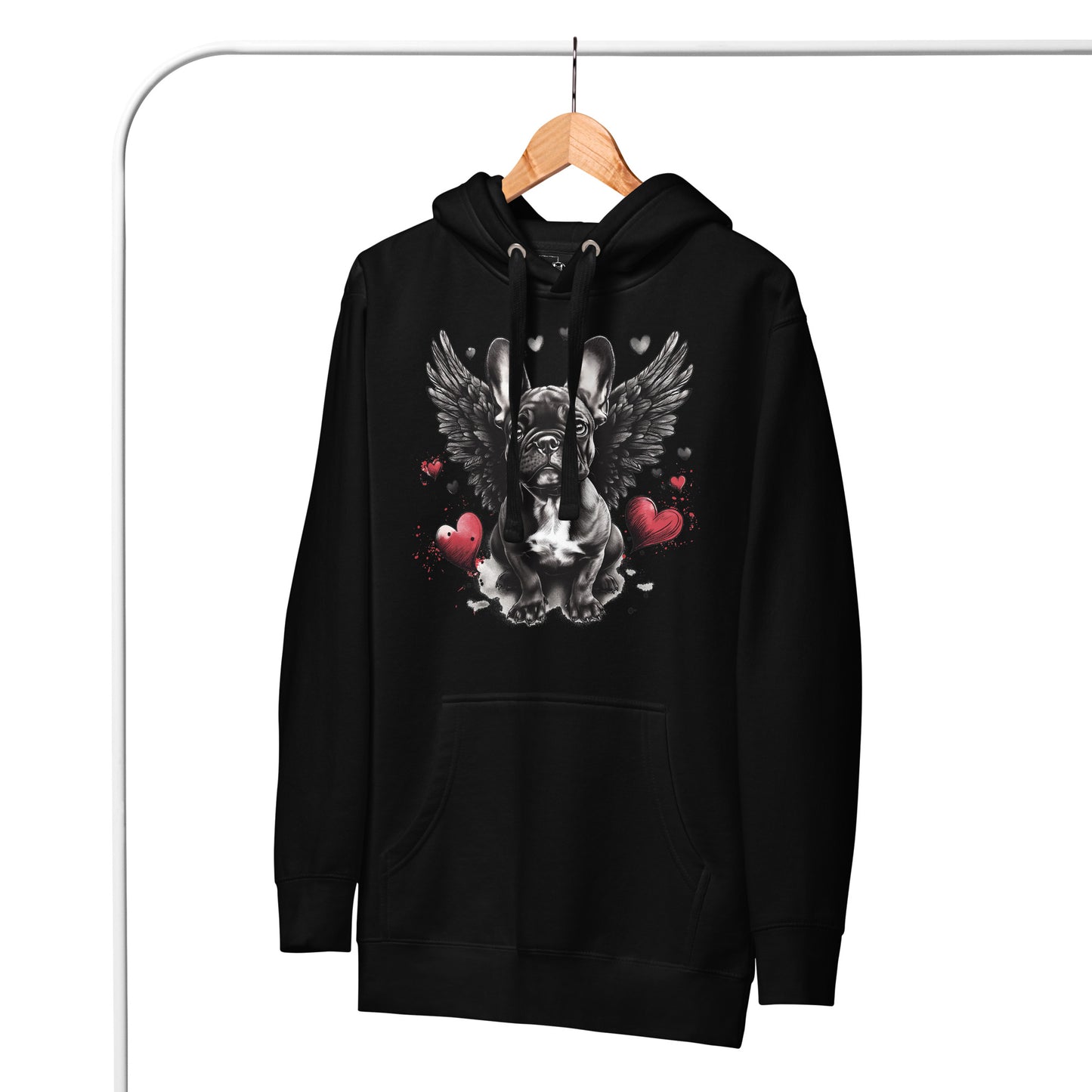 "Heavenly Hearts Frenchie" - Unisex Hoodie