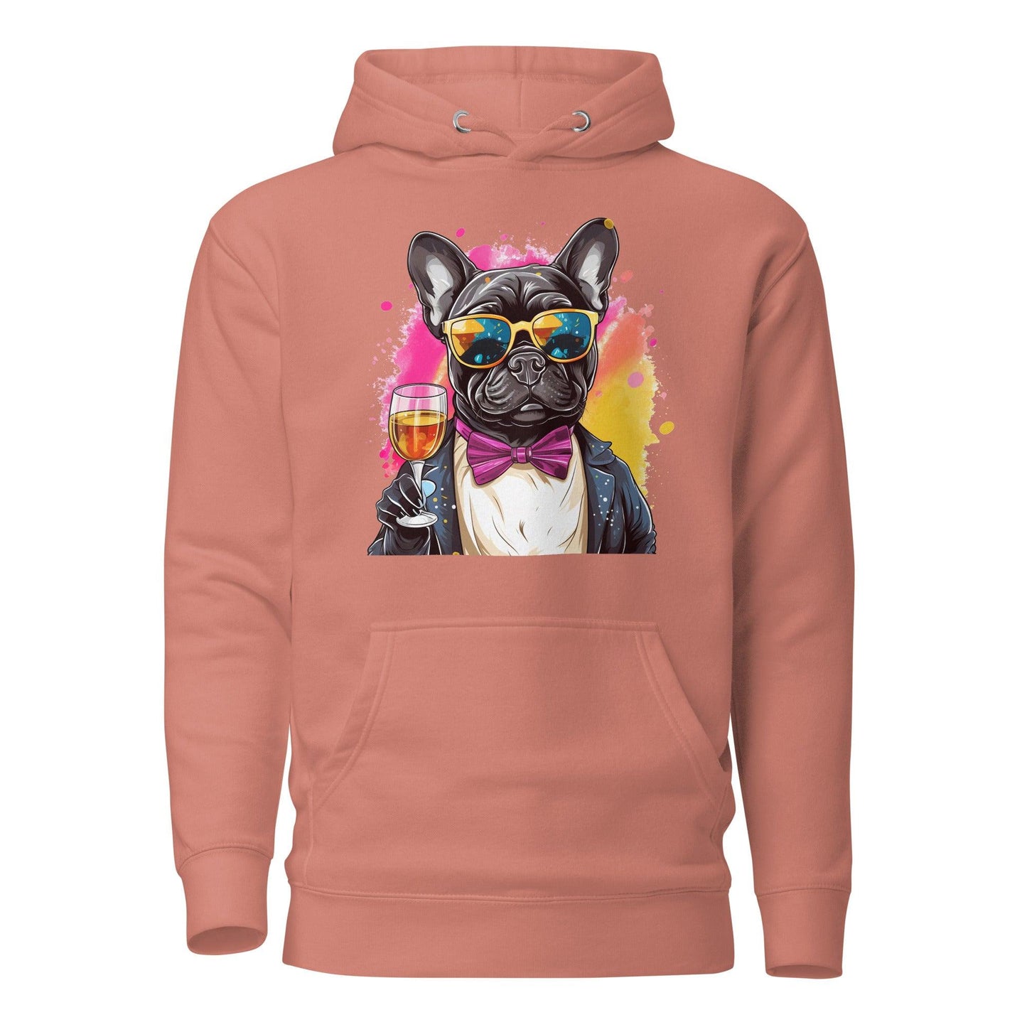 "Champagne Chic Frenchie" - Unisex Hoodie - Frenchie Emporium