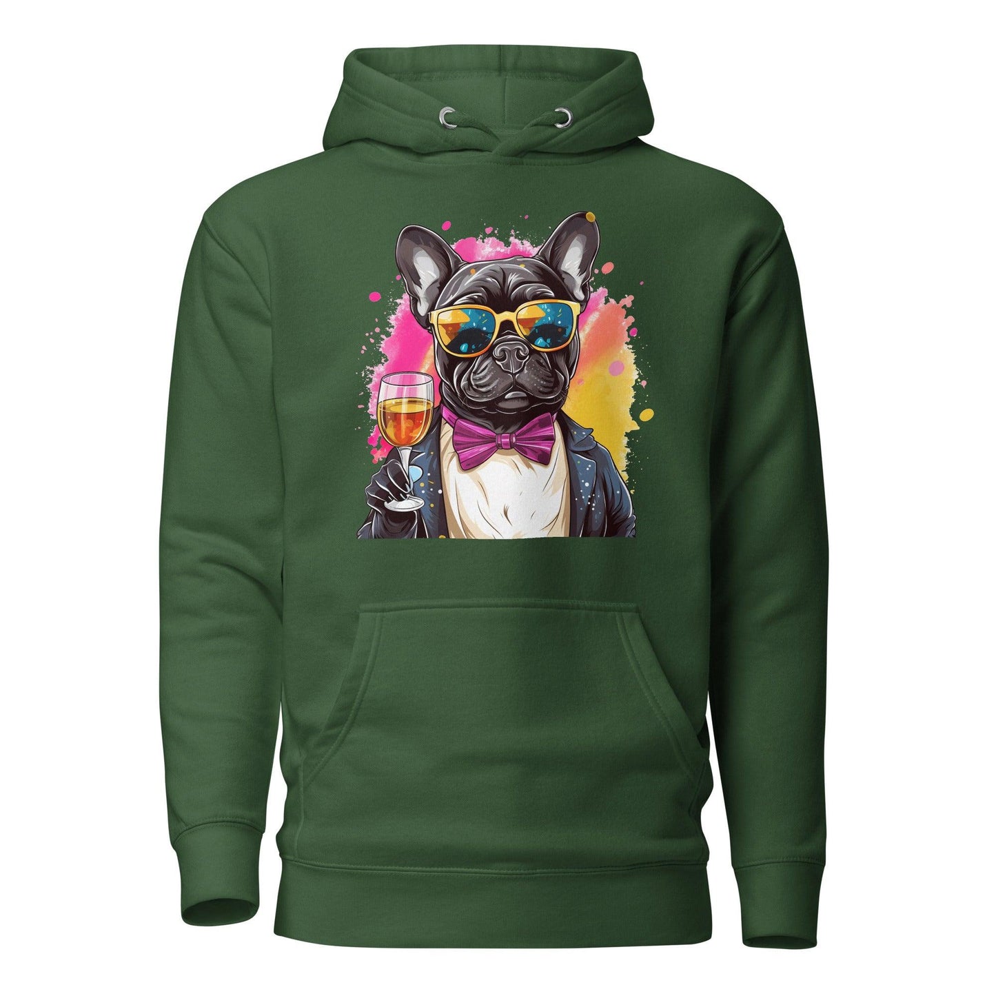 "Champagne Chic Frenchie" - Unisex Hoodie - Frenchie Emporium