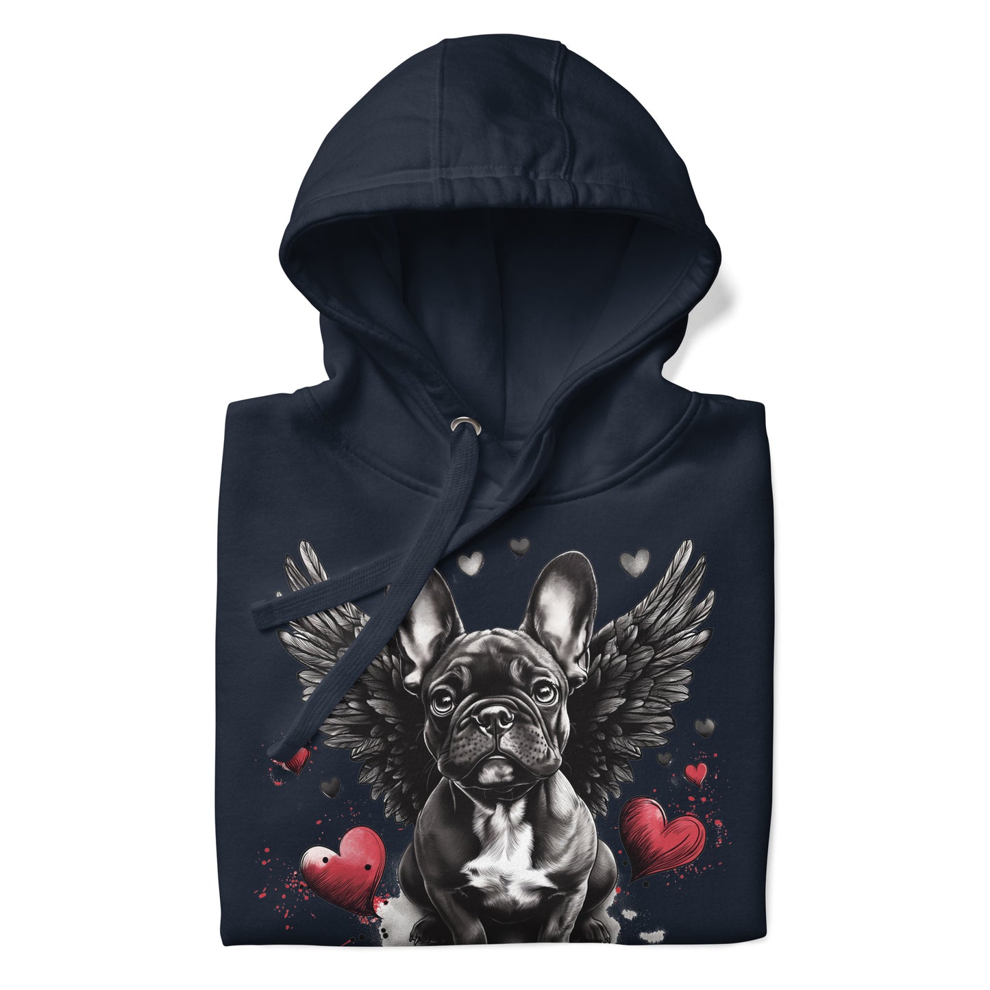 "Heavenly Hearts Frenchie" - Unisex Hoodie