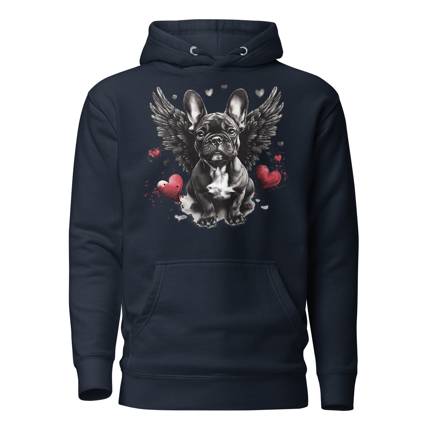 "Heavenly Hearts Frenchie" - Unisex Hoodie