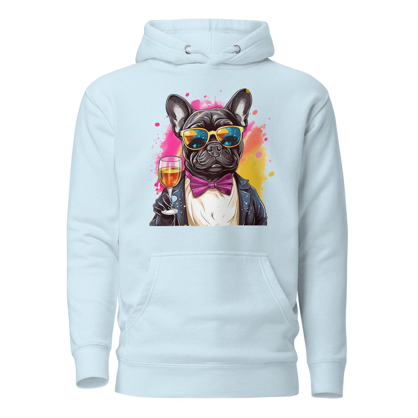 "Champagne Chic Frenchie" - Unisex Hoodie - Frenchie Emporium