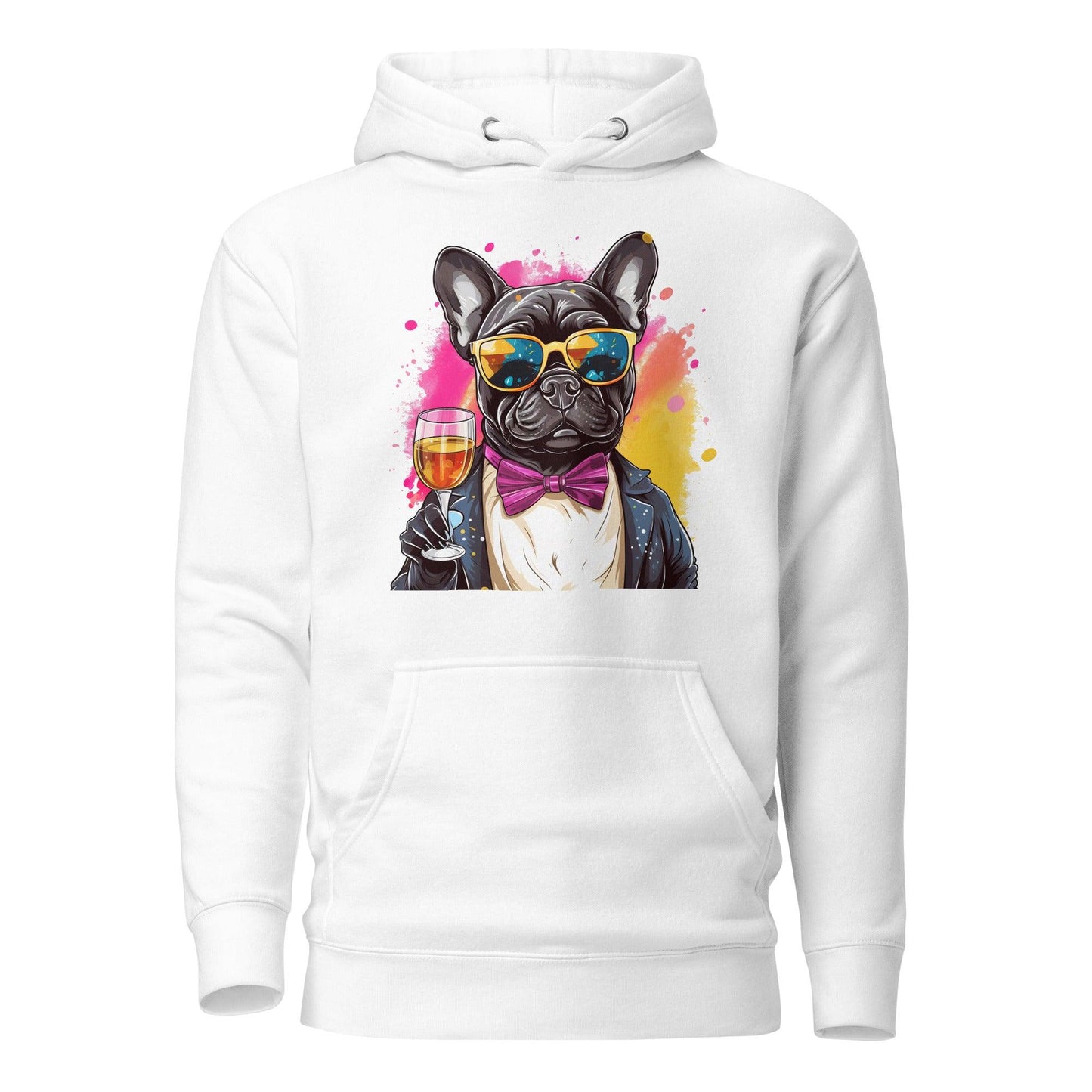 "Champagne Chic Frenchie" - Unisex Hoodie - Frenchie Emporium