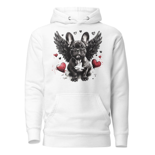 "Heavenly Hearts Frenchie" - Unisex Hoodie - Frenchie Emporium