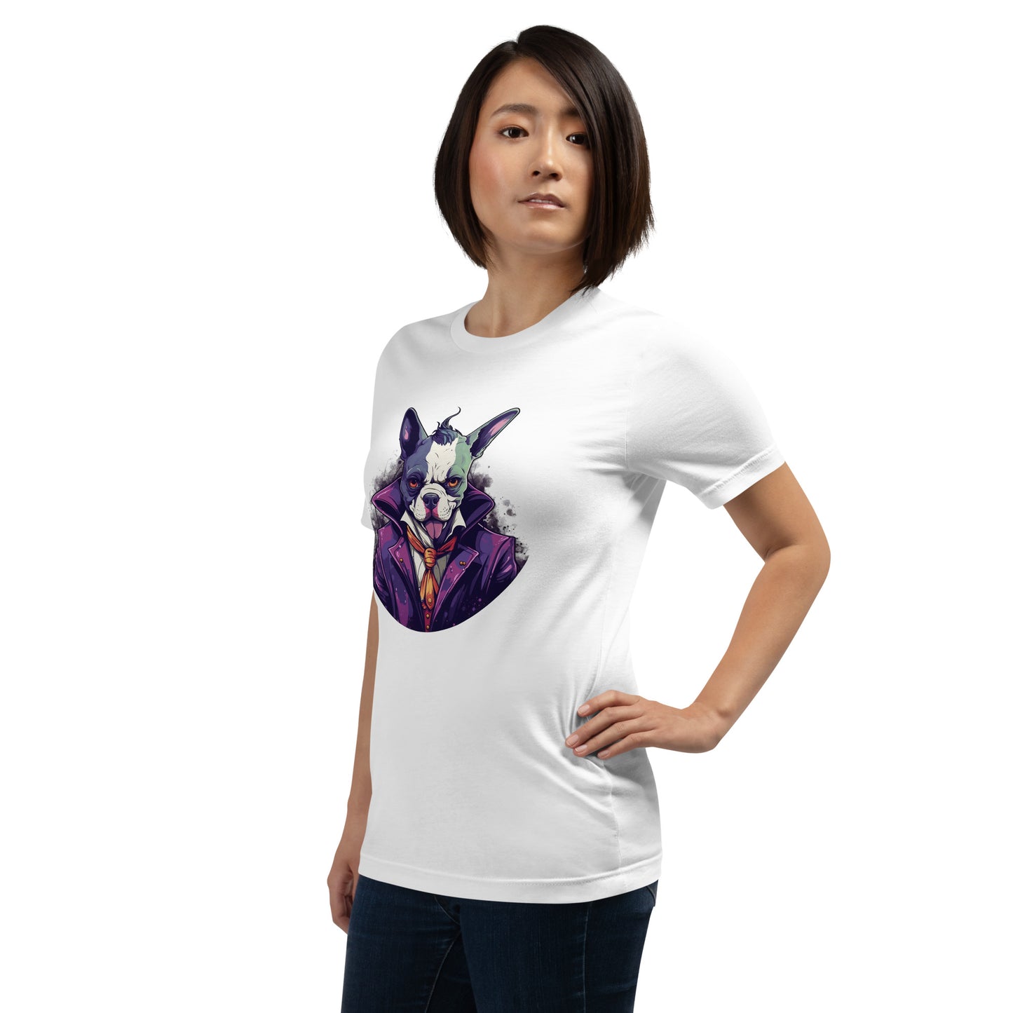 Frenchie Joker Villainous Unisex T-shirt